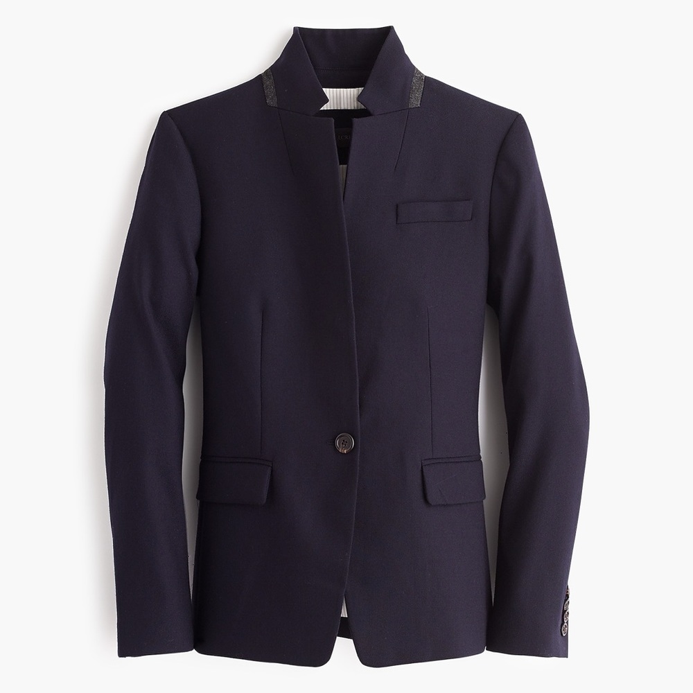 J.Crew Navy Regent Blazer in Wool Flannel, 8P